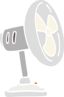 ventilateur de bureau dessin animé illustration couleur plate png