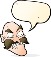 cartoon angry old man with speech bubble png