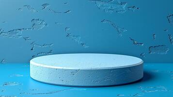 AI generated a round white object on a blue background photo