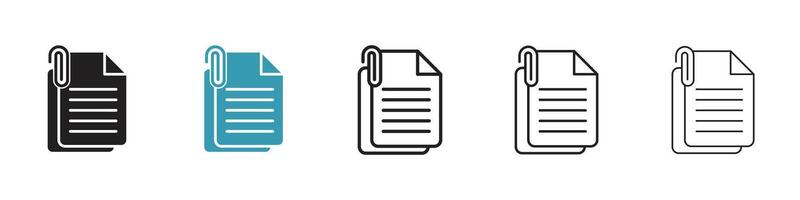 Attach document icon vector