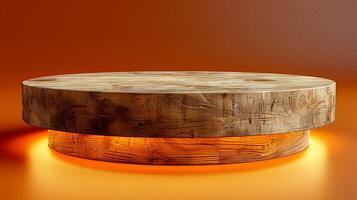 AI generated a table with a light on it photo