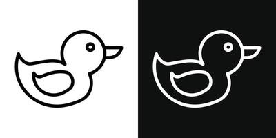 Duck toy icon vector