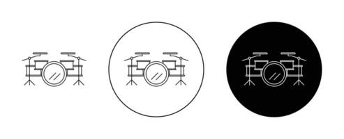 Drum set icon vector