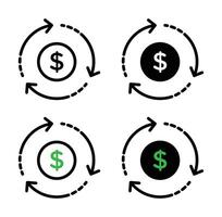 Circulation of money icon vector