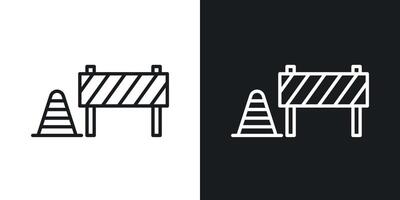 Roadblock vector icon