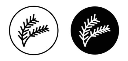 Pine branch icon vector