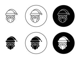 Santa claus face icon vector