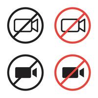 No recording icon vector