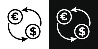 Currency exchange icon vector