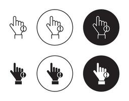 Hand with information icon vector