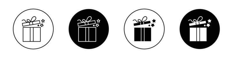 Present gift box icon vector