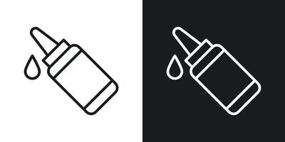 Oil dropper bottle icon vector