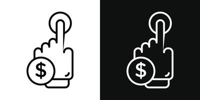 Pay per click icon vector