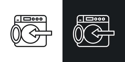 Loading laundry icon vector