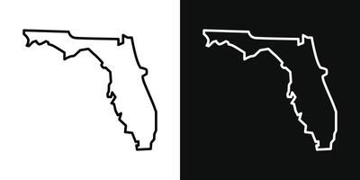 Florida map icon vector