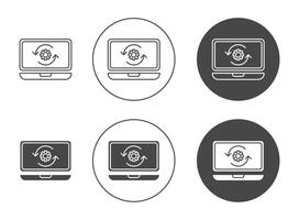 Data processing icon vector