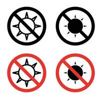 No sun icon vector