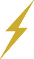 flash lightning bolt yellow icon. Electric power symbol. Energy sign, vector illustration. charge sign. Thunder strike electricity linear symbol. Thunderbolt flash. Powerful electrical discharge