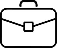 Briefcase vector icon. Bag or portfolio symbol. line sign. Simple vector illustration for graphic and web design.