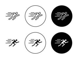 Man fast run icon vector