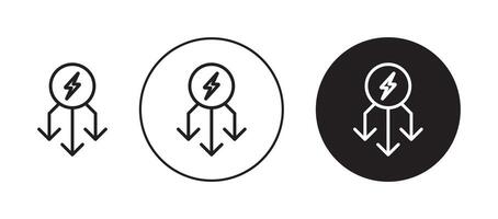 Low electricity consumption icon vector