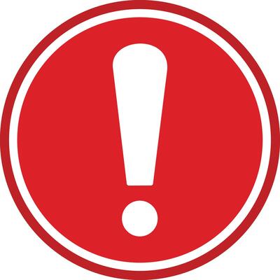 Red warning sign with exclamation symbol. do not enter. Warning stop sign stock vector