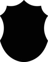 Protection or security shield. Badge quality symbol. Safeguard sign. Police badge shape. Design elements for concept of safety and protection. Vector illustration.