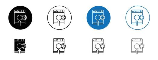 Loading laundry icon vector