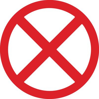 Do not enter warning sign. Stop red sign icon with white hand, stock vector