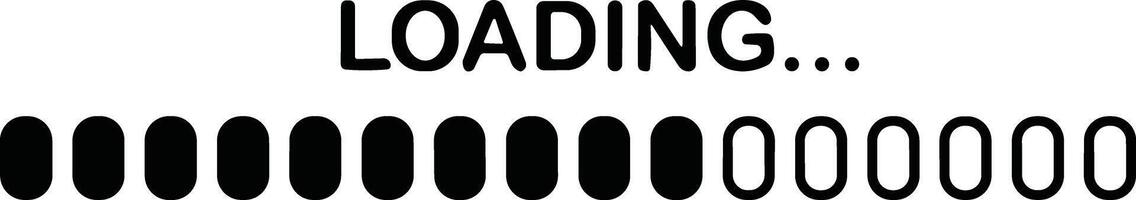 Load indicator. Loading status bar, download progress and line upload or file transfer waiting bars vector symbols. Line visualization element