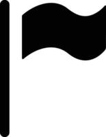 Flag pin icon. Empty Black flag icon. Flat Vector illustration. Waving Flag icon. Pennant icon in glyph. Black pennant banner. Location map mark pointer.