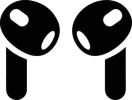 manos libres plano icono. auricular inalámbrico auricular símbolo. auriculares silueta. mano gratis. vector