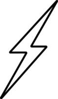 flash lightning bolt line icon. Electric power symbol. Energy sign, vector illustration. charge sign. Thunder strike electricity linear symbol. Thunderbolt flash. Powerful electrical discharge