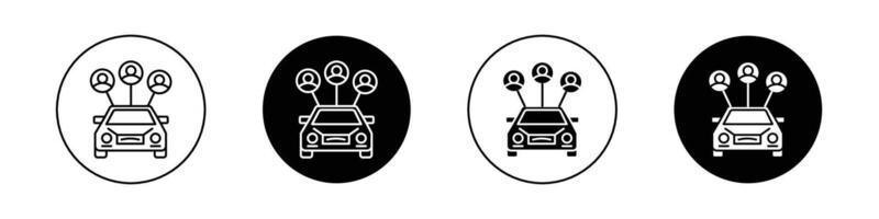 Carpool share icon vector