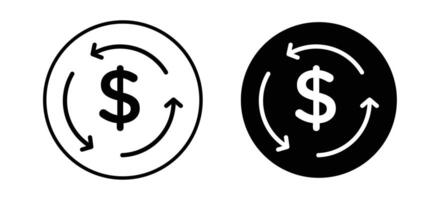 Circulation of money icon vector