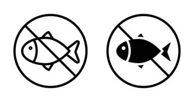 No fish icon vector