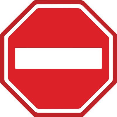 Minus warning sign. Stop red sign icon, do not enter. Warning stop sign stock vector
