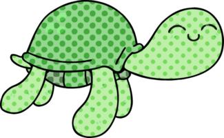 comic book style quirky cartoon turtle png