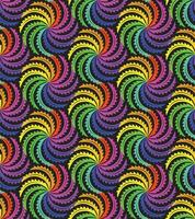 sin costura patrones con gracioso contento margarita, ola, ajedrez, malla, y rayos de sol conjunto de vector antecedentes en de moda retro trippy estilo