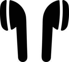 HandFree flat icon. Headphone wireless earphone symbol. Headset silhouette. Hand free. vector