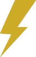 flash lightning bolt yellow icon. Electric power symbol. Energy sign, vector illustration. charge sign. Thunder strike electricity linear symbol. Thunderbolt flash. Powerful electrical discharge