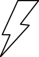 flash lightning bolt line icon. Electric power symbol. Energy sign, vector illustration. charge sign. Thunder strike electricity linear symbol. Thunderbolt flash. Powerful electrical discharge