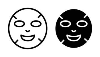 Face sheet mask icon vector