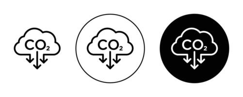 icono de emisiones de co2 vector