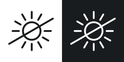 No sun icon vector