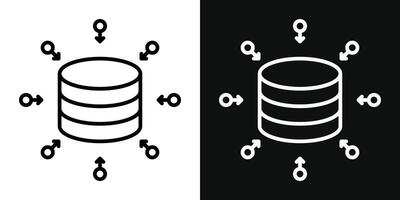 Data aggregation icon vector