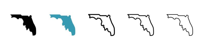 Florida mapa icono vector