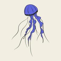 Colorful jellyfish for decoration design. Vector illustration