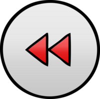 gradient shaded cartoon of a rewind button png