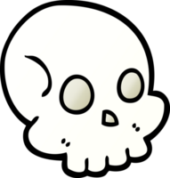 png gradient illustration cartoon skull